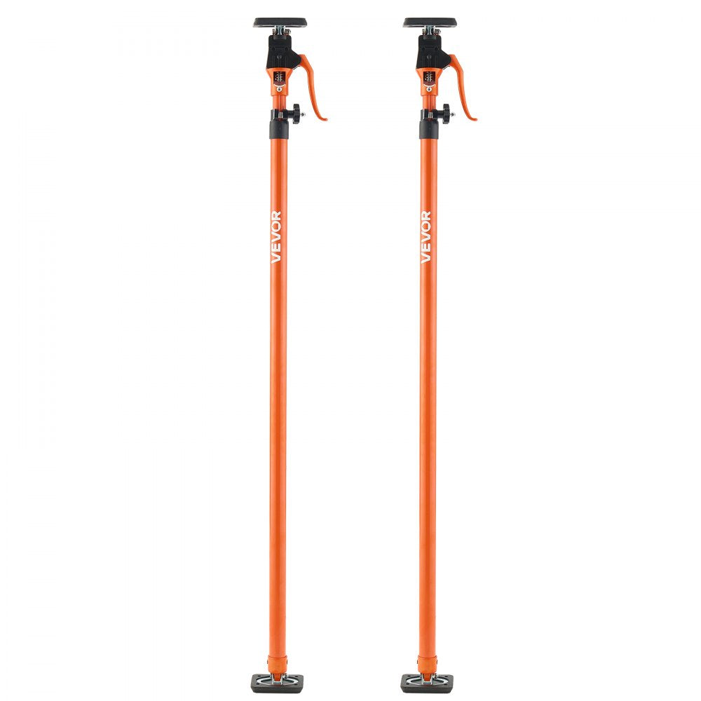 VEVOR Cabinet Jack Support Pole, 2-Pack, 49.2-114.6 Inch Steel Telescopic Quick Support Rod, Adjustable 3rd Hand System up to 198 lbs Capacity for Installing Cabinets, Lifting Drywall, Cargo Bars