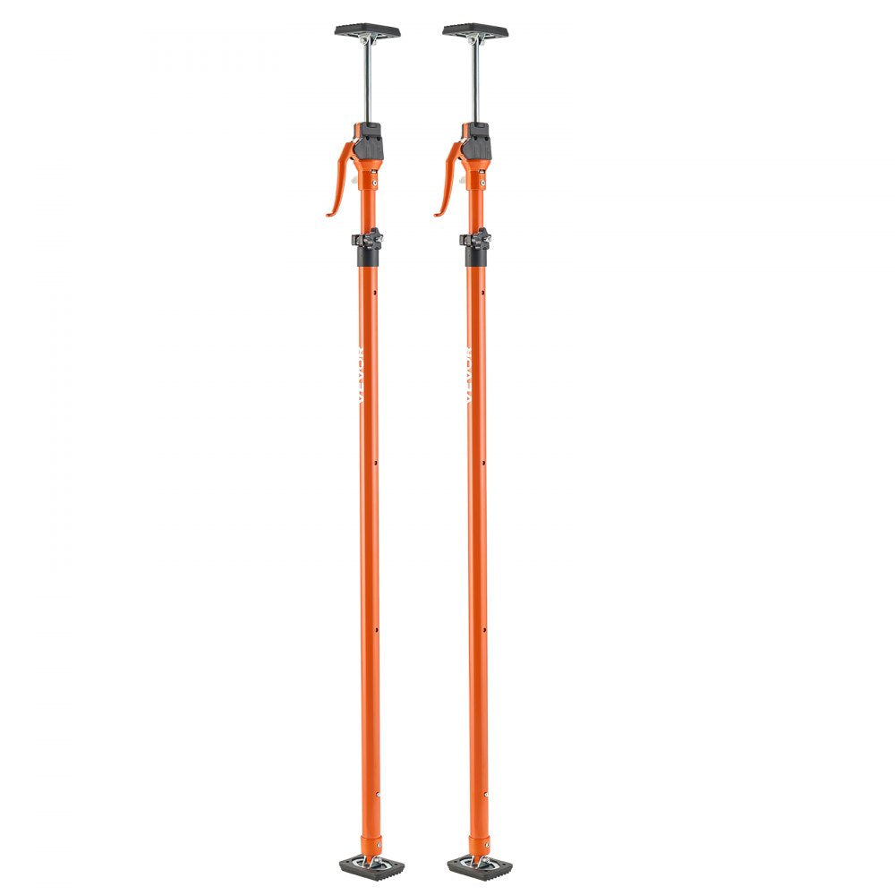 VEVOR Cabinet Jack Support Pole, 2-Pack, 49.2-114.6 Inch Steel Telescopic Quick Support Rod, Adjustable 3rd Hand System up to 198 lbs Capacity for Installing Cabinets, Lifting Drywall, Cargo Bars