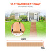 VEVOR Wooden Garden Pathway, 12 ft L x 17 in W, Non-Slip Straight Garden Walkway, Roll Out Cedar Outdoor Walkway Path with Wire Rope Connection, Decorative Garden Paver for Backyard Wedding Party