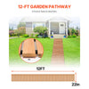 VEVOR Wooden Garden Pathway, 12 ft L x 22 in W, Non-Slip Straight Garden Walkway, Roll Out Cedar Outdoor Walkway Path with Wire Rope Connection, Decorative Garden Paver for Backyard Wedding Party