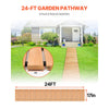 VEVOR Wooden Garden Pathway, 24 ft L x 17 in W, Non-Slip Straight Garden Walkway, Roll Out Cedar Outdoor Walkway Path with Wire Rope Connection, Decorative Garden Paver for Backyard Wedding Party