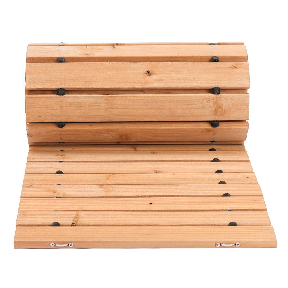 VEVOR Wooden Garden Pathway, 8 ft L x 17 in W, Non-Slip Straight Garden Walkway, Roll Out Cedar Outdoor Walkway Path with Wire Rope Connection, Decorative Garden Paver for Backyard Wedding Party