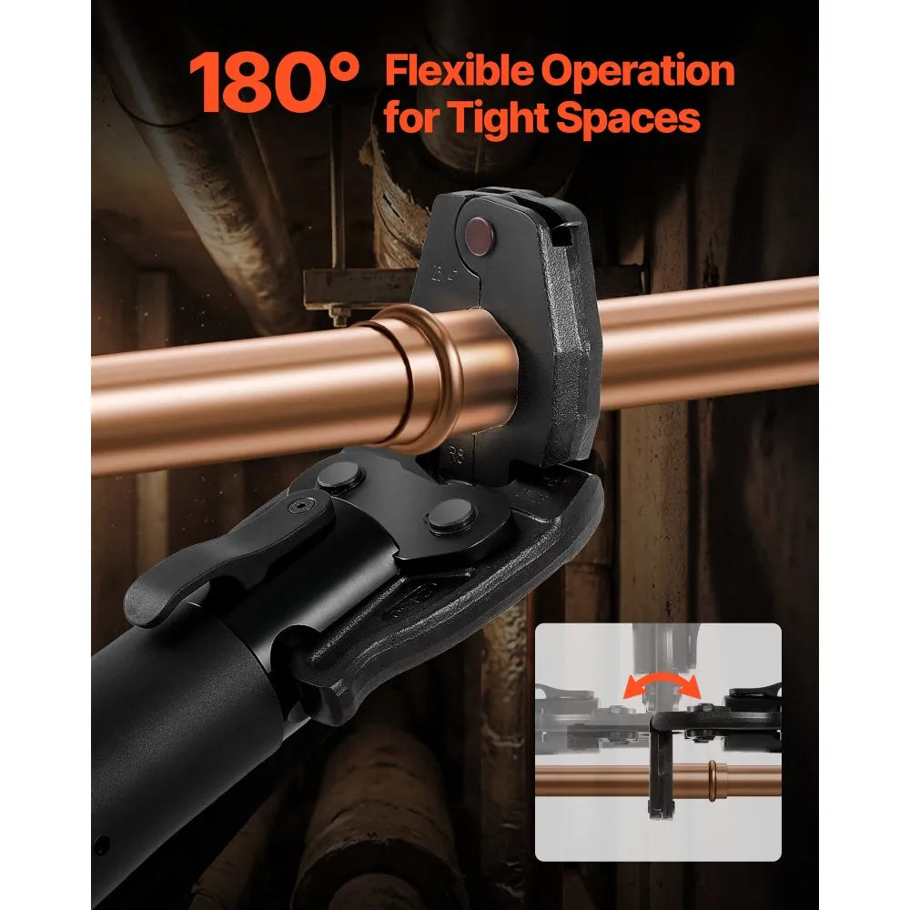 VEVOR Press Actuator for 24KN Compact Series Press Tools, Works with 1/2", 3/4", 1" & 1-1/4" Press Rings - Compatible with ProPress Copper Pipes (Ring NOT Included)