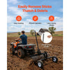 VEVOR 48in Tow Behind Landscape Rake, Pull Behind Lawn Rock Rakes for ATV Mower Tractors, 24 Durable Steel Tines, Adjustable Height & Angle, Heavy Duty Dethatcher Rake for Leaves Debris