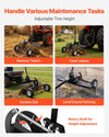 VEVOR 48in Tow Behind Landscape Rake, Pull Behind Lawn Rock Rakes for ATV Mower Tractors, 24 Durable Steel Tines, Adjustable Height & Angle, Heavy Duty Dethatcher Rake for Leaves Debris