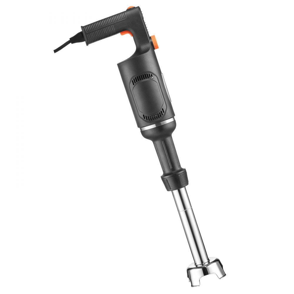 VEVOR Commercial Immersion Blender, 500W, 12-inch, Heavy-Duty Hand Mixer for Restaurant, Handheld Stick for Soups & Sauces, Pure-Copper Motor, Variable Speed, Stainless Steel 3-Blade Head, Lock