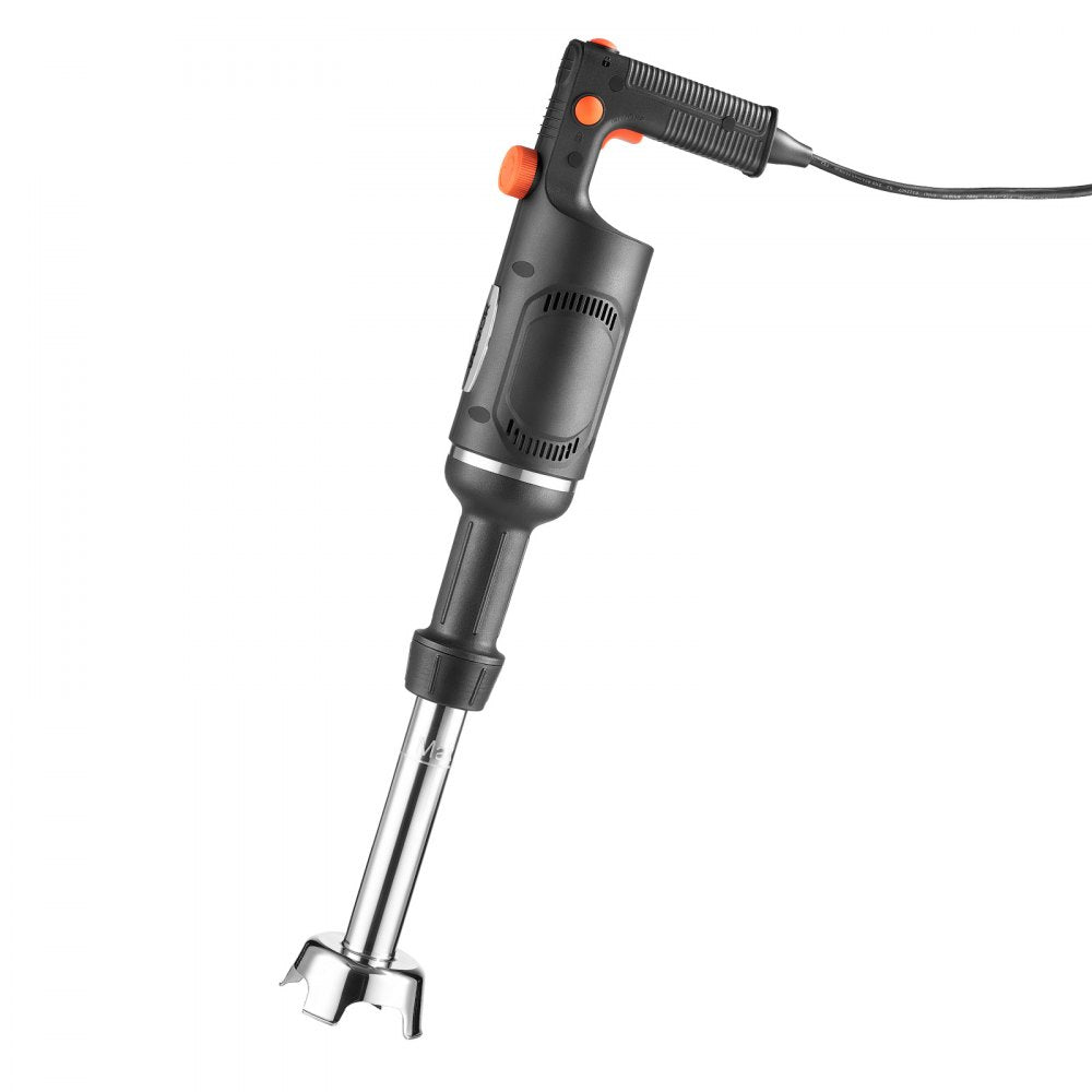VEVOR Commercial Immersion Blender, 500W, 10-inch, Heavy-Duty Hand Mixer for Restaurant, Handheld Stick for Soups & Sauces, Pure-Copper Motor, Variable Speed, Stainless Steel 3-Blade Head, Lock