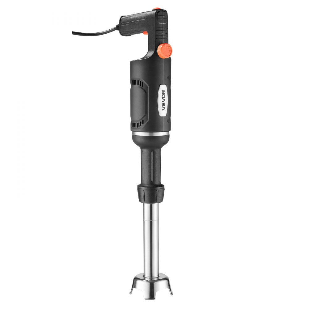 VEVOR Commercial Immersion Blender, 500W, 10-inch, Heavy-Duty Hand Mixer for Restaurant, Handheld Stick for Soups & Sauces, Pure-Copper Motor, Variable Speed, Stainless Steel 3-Blade Head, Lock