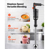 VEVOR Commercial Immersion Blender, 500W, 20-inch, Heavy-Duty Hand Mixer for Restaurant, Handheld Stick for Soups & Sauces, Pure-Copper Motor, Variable Speed, Stainless Steel 3-Blade Head, Lock