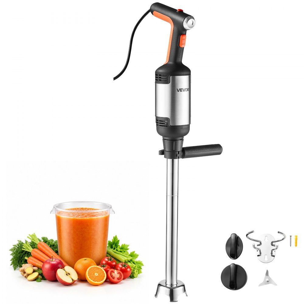 VEVOR Commercial Immersion Blender, 750W, 21-inch, Heavy-Duty Hand Mixer for Restaurant, Handheld Stick for Soups & Sauces, Pure-Copper Motor, Variable Speed, Stainless Steel 3-Blade Head, Handle