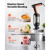 VEVOR Commercial Immersion Blender, 750W, 14-inch, Heavy-Duty Hand Mixer for Restaurant, Handheld Stick for Soups & Sauces, Pure-Copper Motor, Variable Speed, Stainless Steel 3-Blade Head, Handle