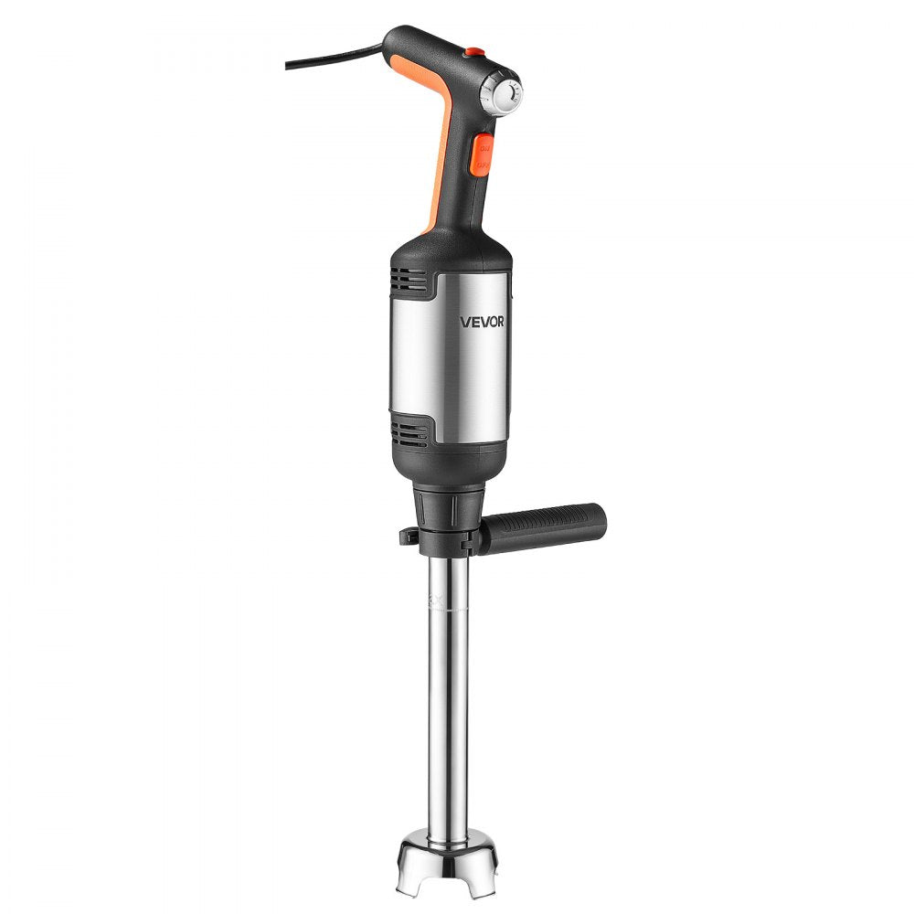 VEVOR Commercial Immersion Blender, 750W, 14-inch, Heavy-Duty Hand Mixer for Restaurant, Handheld Stick for Soups & Sauces, Pure-Copper Motor, Variable Speed, Stainless Steel 3-Blade Head, Handle