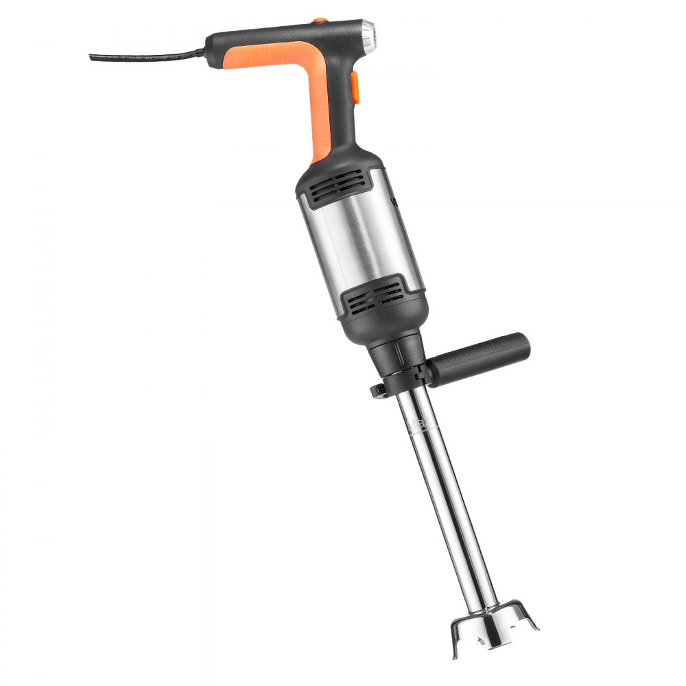 VEVOR Commercial Immersion Blender, 750W, 14-inch, Heavy-Duty Hand Mixer for Restaurant, Handheld Stick for Soups & Sauces, Pure-Copper Motor, Variable Speed, Stainless Steel 3-Blade Head, Handle