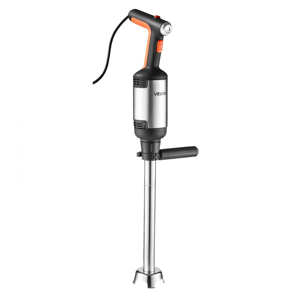 VEVOR Commercial Immersion Blender, 750W, 18-inch, Heavy-Duty Hand Mixer for Restaurant, Handheld Stick for Soups & Sauces, Pure-Copper Motor, Variable Speed, Stainless Steel 3-Blade Head, Handle