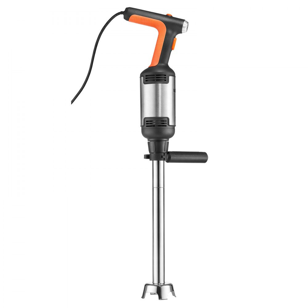 VEVOR Commercial Immersion Blender, 750W, 18-inch, Heavy-Duty Hand Mixer for Restaurant, Handheld Stick for Soups & Sauces, Pure-Copper Motor, Variable Speed, Stainless Steel 3-Blade Head, Handle