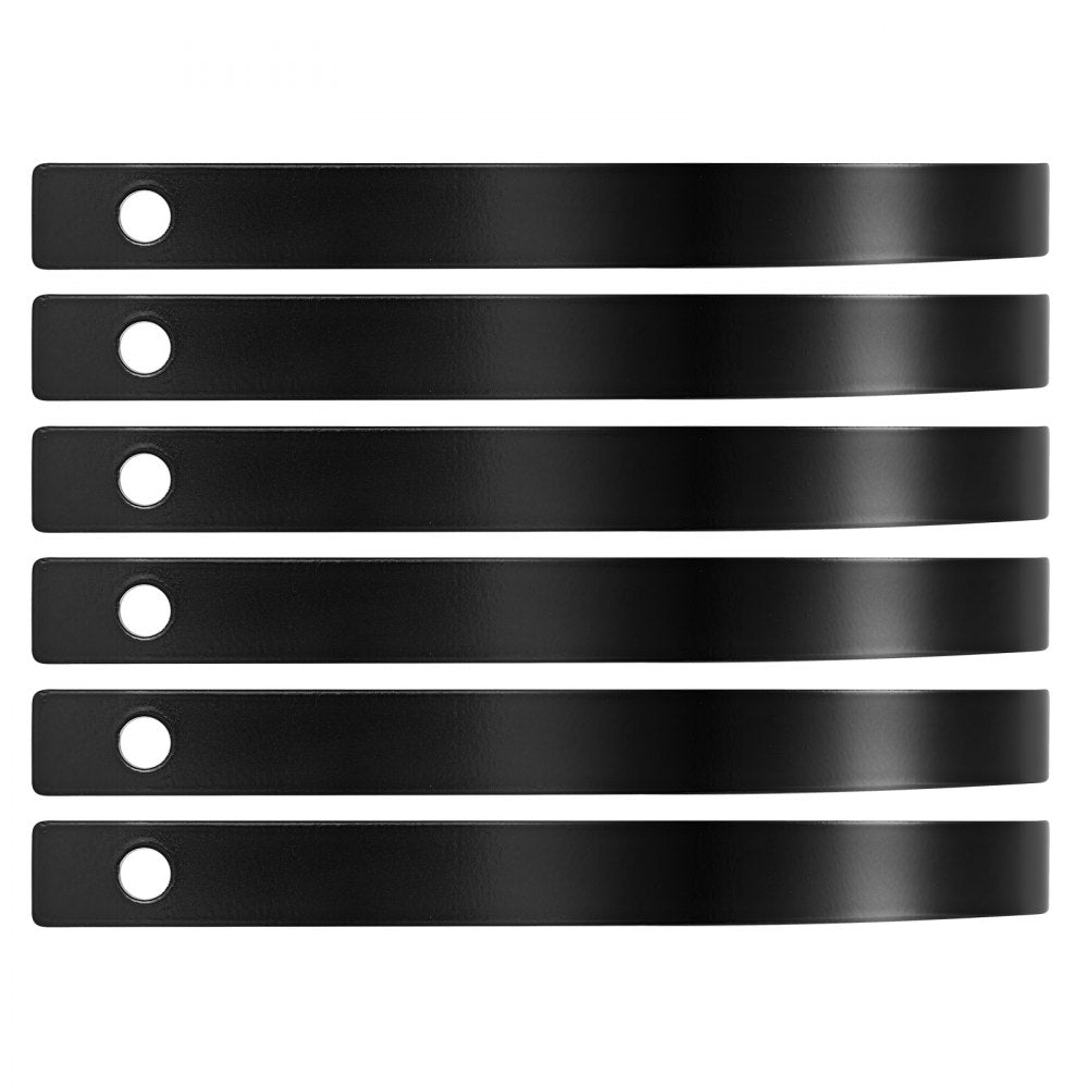 VEVOR Rock Rake Tines, 6 Pack 1" x 5/16" Bolt-Mount Landscape Rake Tines Replacement, One Bolt Hole, High-strength & Heat-treated Steel Gravel Rakes Tine Replacement Parts