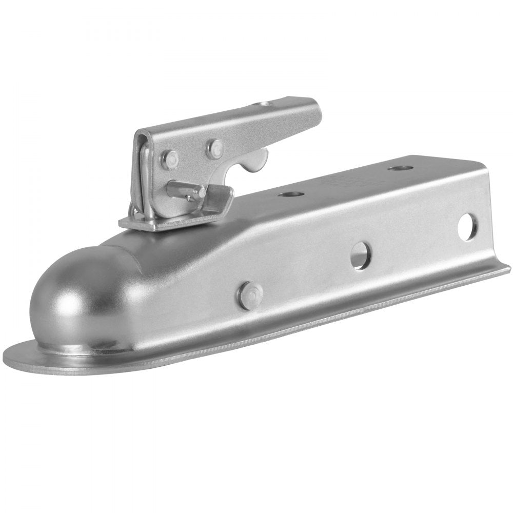VEVOR Straight Trailer Coupler, for 2-Inch Hitch Ball, 2-Inch Channel, 3500 lbs Capacity, Heavy Duty Trailer Tongue Coupler, Ideal for Towing Station Wagons, Pickup Trucks, SUVs, Zinc Plated Surface