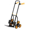 VEVOR Stair Climbing Cart, 330 lbs Stair-Climbing Capacity, Heavy-Duty Folding Trolley Cart with Telescoping Handle, 6 Wheels and 2 Bungee Cords, Stair Climber Dolly for Home, Groceries, Warehouse