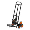 VEVOR Stair Climbing Cart, 220 lbs Stair-Climbing Capacity, Heavy-Duty Folding Trolley Cart with Telescoping Handle, 6 Wheels and 2 Bungee Cords, Stair Climber Dolly for Home, Groceries, Warehouse