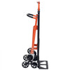 VEVOR 3 in 1 Industrial Convertible Stair Climbing Cart, 770 lbs Max Load, Folding Hand Truck Dolly with Handle & Wheels, Stair Climbing Utility Trolley for Transport & Moving, Orange & Silver