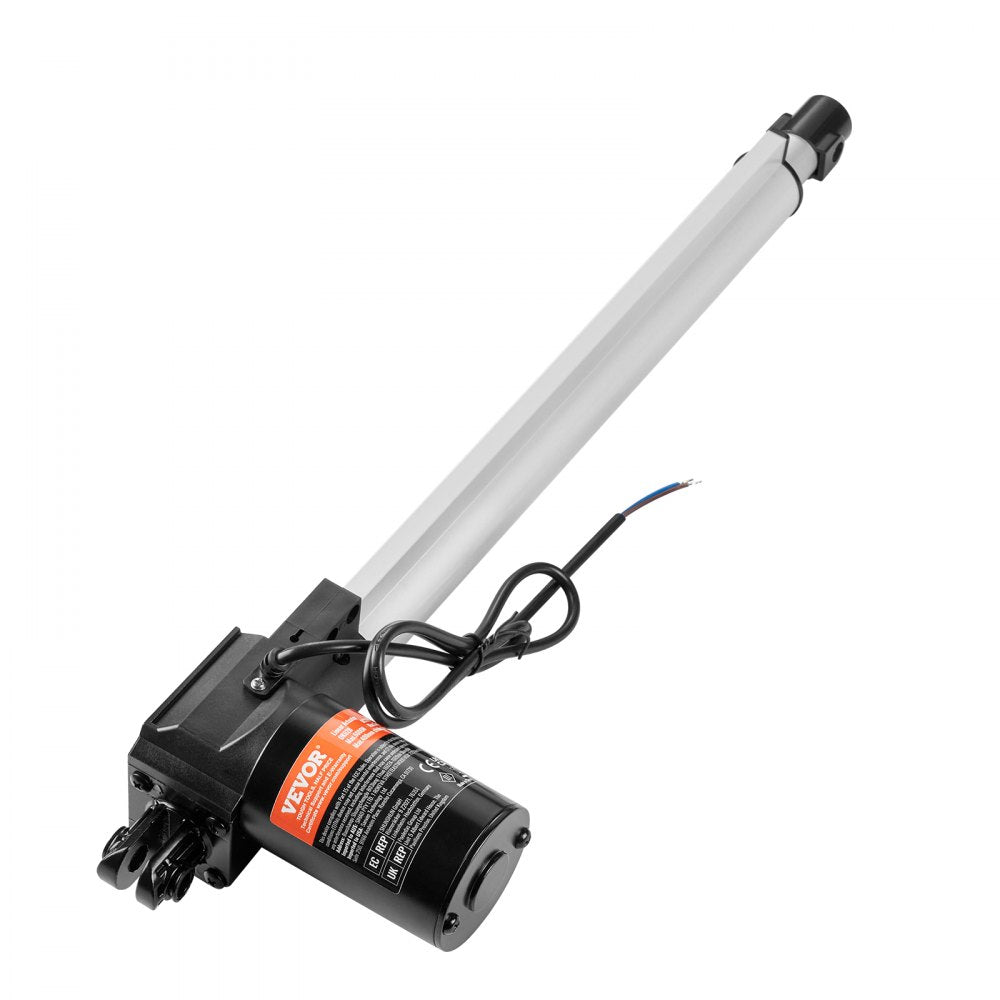 VEVOR Linear Actuator 12V, 14 Inch Heavy Duty 1320lbs/6000N Linear Actuator, 0.19"/s Linear Motion Actuator with Mounting Bracket & IP44 Protection for Electric Door Industrial Machinery Vessels Cargo