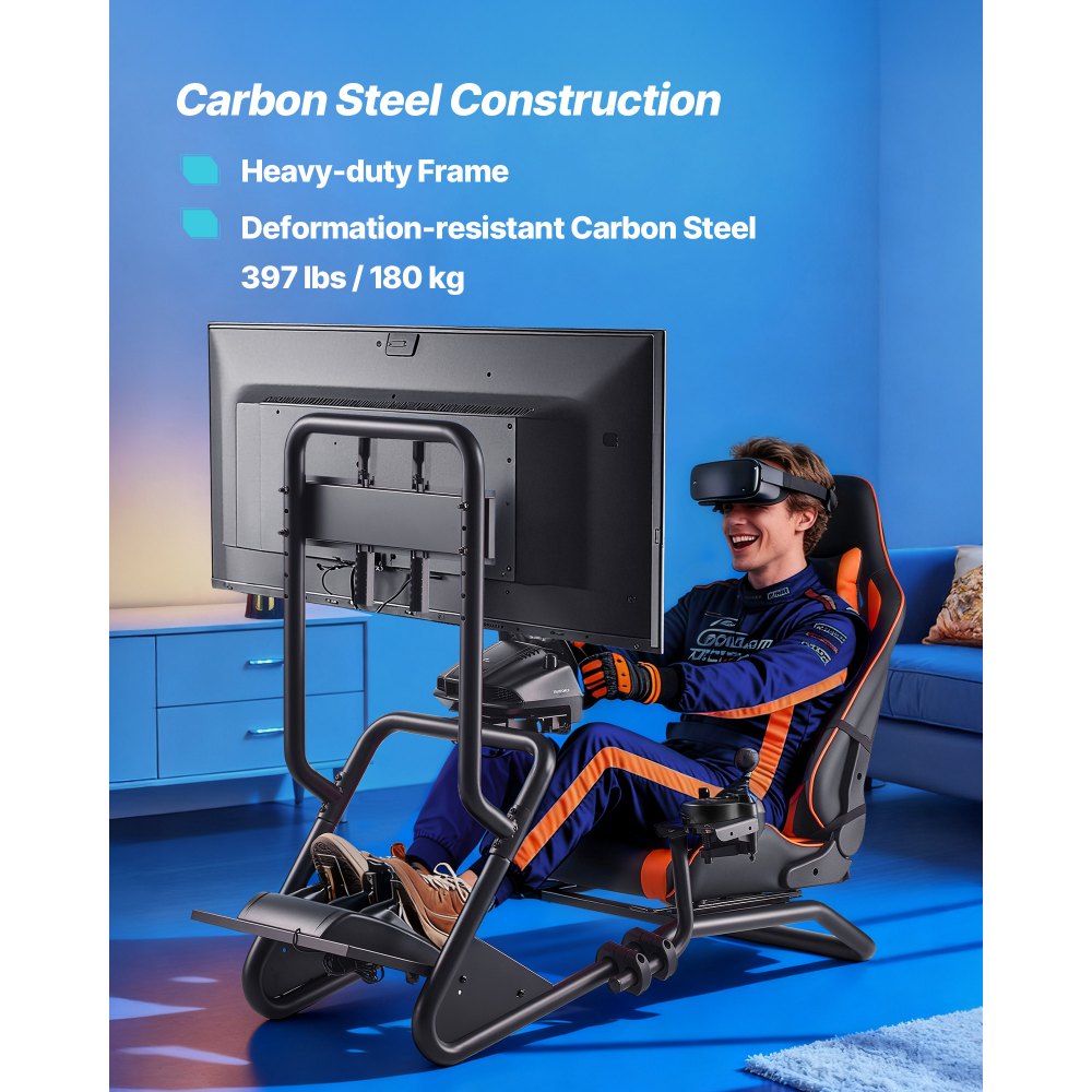 VEVOR racing wheel stand carbon steel construction and max load