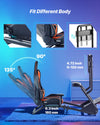 VEVOR racing wheel stand seat/monitor fit and adjustment range graphic