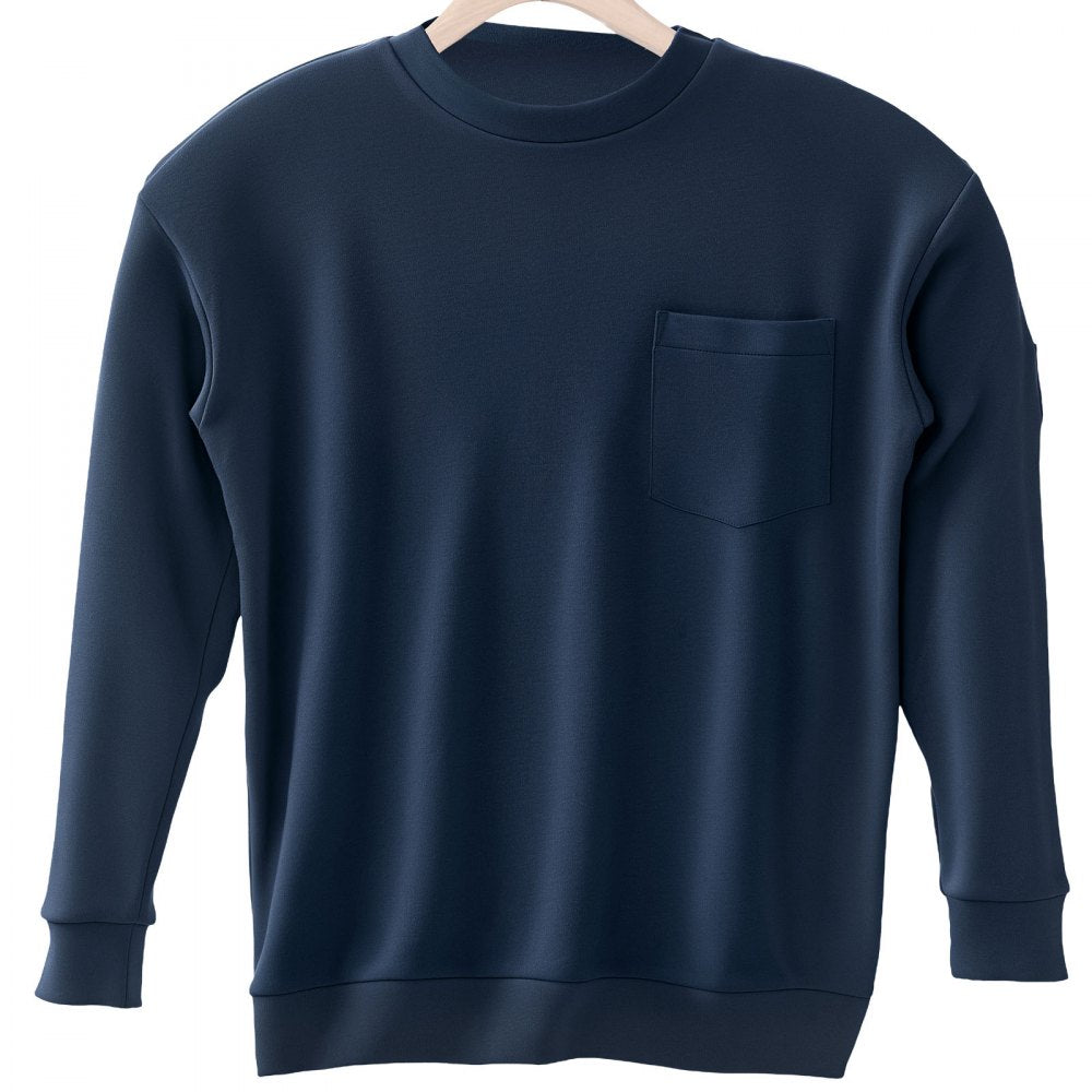 VEVOR FR Shirts, Flame Resistant Long Sleeve Clothing Lightweight 7 oz Breathable Cotton, Men's Fire Retardant Work Shirt with Pre-shrink Treatment & Pocket, for Welders,Electricians,Navy Blue L