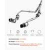 VEVOR Catalytic Converter, 2 Pack, Compatible with 2007-2009 Jeep Wrangler 3.8L V6, Front, Right, Replacement OE 50482, Stainless Steel Material High Flow Converter, for Exhaust Gas Purification