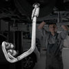 VEVOR Catalytic Converter, 2 Pack, Compatible with 2004-2006 Jeep Wrangler 4.0L L6, Front, Rear, Replacement OE 645174, Stainless Steel Material High Flow Converter, for Exhaust Gas Purification