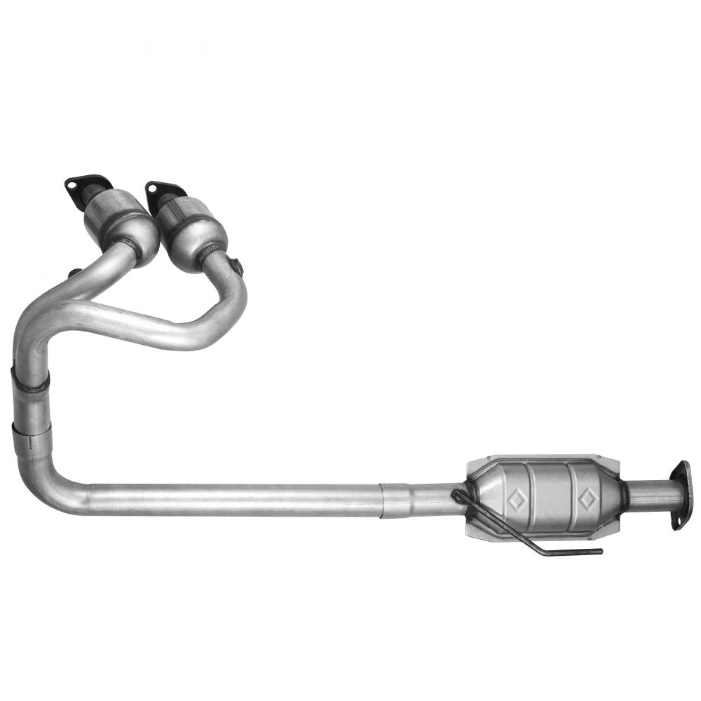 VEVOR Catalytic Converter, 2 Pack, Compatible with 2004-2006 Jeep Wrangler 4.0L L6, Front, Rear, Replacement OE 645174, Stainless Steel Material High Flow Converter, for Exhaust Gas Purification