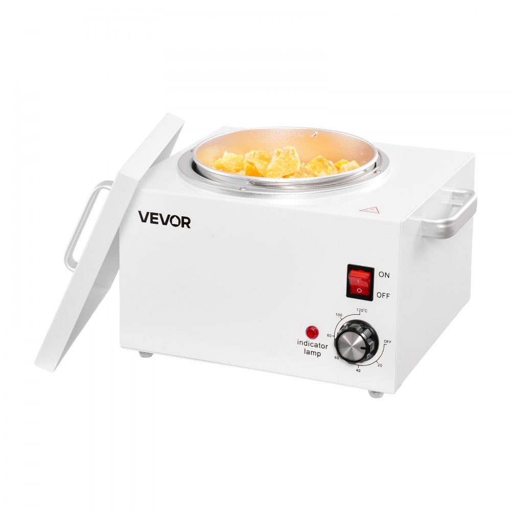 VEVOR Single Wax Warmer, 3000ML 300W Professional Wax Warmer for Hair Removal, 32 ℉- 248 ℉ Adjustable & Non-Stick Waxing Heater Pot with 100PCS Waxing Sticks for Home Use, Beauty Salon, Spa