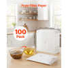 VEVOR 100 Pack Fryer Filter Paper, Replacement Deep Fryer Filter Sheets, for 38/55L Commercial Mobile Machine, Extend Oil Life for Improved Taste, for Restaurant, Kitchen, Burger Shop, 11.4x11.4 in