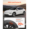 VEVOR Hubcaps Wheel Covers for 2025 Tesla Model Y, 20 Inch Set of 4 Wheel Rim Cover Hubcaps OEM Style Replacement, R20 Size Snap On Car Hub Caps, Premium Sturdy 10-Spoke ABS Tire Rim Caps, Matte Black
