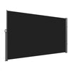 VEVOR Retractable Side Awning, 63''x 118'' Aluminum Outdoor Privacy Screen, 280g Polyester Water-proof Retractable Patio Screen, UV 30+ Room Divider Wind Screen for Patio, Backyard, Balcony, Black