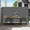 VEVOR Retractable Side Awning, 63''x 118'' Aluminum Outdoor Privacy Screen, 280g Polyester Water-proof Retractable Patio Screen, UV 30+ Room Divider Wind Screen for Patio, Backyard, Balcony, Gray