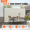 VEVOR Retractable Side Awning, 63''x 118'' Aluminum Outdoor Privacy Screen, 280g Polyester Water-proof Retractable Patio Screen, UV 30+ Room Divider Wind Screen for Patio, Backyard, Balcony, Beige