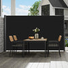 VEVOR Retractable Side Awning, 71''x 118'' Aluminum Outdoor Privacy Screen, 280g Polyester Water-proof Retractable Patio Screen, UV 30+ Room Divider Wind Screen for Patio, Backyard, Balcony, Black