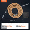 VEVOR Gym Climbing Rope, 1.5" Diameter 15 ft Length Gym Fitness Training Rope, Gym Exercise Workout Rope for Adults, Climbing Rope for Fitness and Strength Training, Climbing Exercise, Home Workout