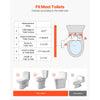 VEVOR Bidet Attachment for Toilet, Hot & Cold Non-Electric Water Sprayer - Dual Retractable Nozzles, Adjustable Water Pressure, 0.3’’ Ultra Thin Bidet Toilet Seat Attachment for Rear and Feminine Wash
