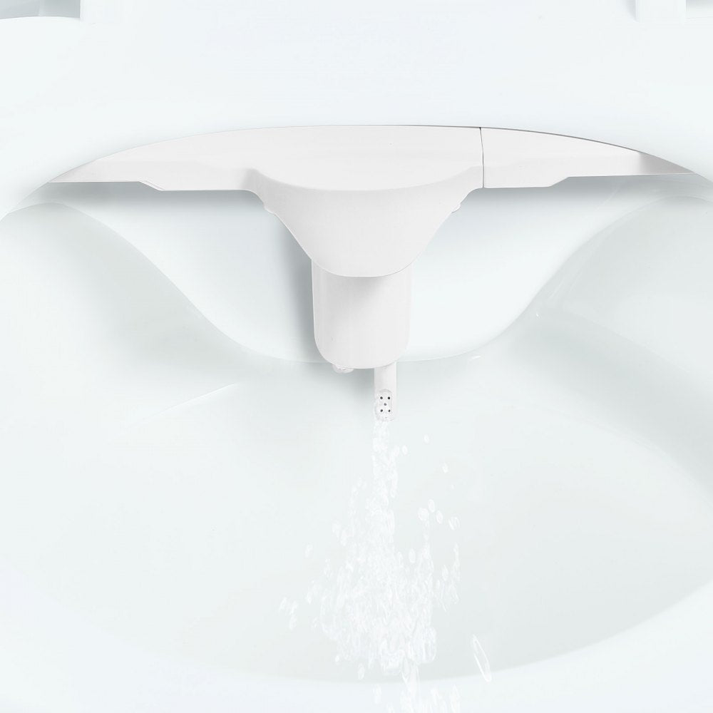 VEVOR Bidet Attachment for Toilet, Hot & Cold Non-Electric Water Sprayer - Dual Retractable Nozzles, Adjustable Water Pressure, 0.3’’ Ultra Thin Bidet Toilet Seat Attachment for Rear and Feminine Wash