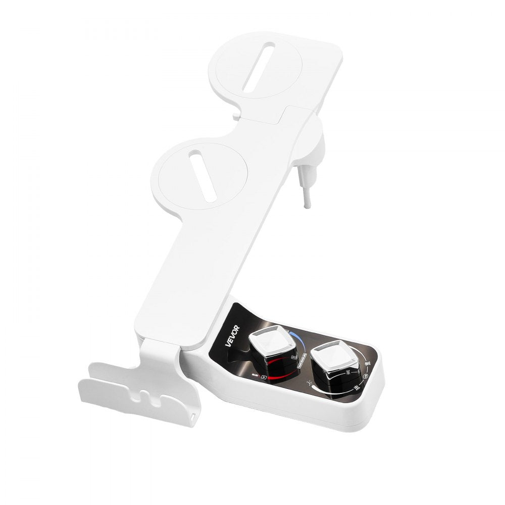 VEVOR Bidet Attachment for Toilet, Hot & Cold Non-Electric Water Sprayer - Dual Retractable Nozzles, Adjustable Water Pressure, 0.3’’ Ultra Thin Bidet Toilet Seat Attachment for Rear and Feminine Wash