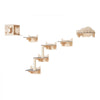 VEVOR Wall Mounted Cat Shelves, Cat Wall Shelves and Perches with Jumping Boards, Nest, Barrier Board & Cat Tree, Cat Floating Furniture up to 40 lbs for Sleeping, Playing, Climbing, Set of 5