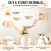 VEVOR Wall Mounted Cat Shelves, Cat Wall Shelves and Perches with Jumping Boards,  Cat Beds, Hammocks & Cat Tree, Cat Furniture and Shelves up to 40 lbs for Sleeping, Playing, Climbing, Set of 7