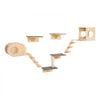 VEVOR Wall Mounted Cat Shelves, Cat Wall Shelves and Perches with Jumping Boards,  Cat Beds, Hammocks & Cat Tree, Cat Furniture and Shelves up to 40 lbs for Sleeping, Playing, Climbing, Set of 7