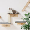 VEVOR Wall Mounted Cat Shelves, Cat Wall Shelves and Perches with Jumping Boards, Cat Beds, Hammocks & Cat Tree, Cat Furniture and Shelves up to 40 lbs for Sleeping, Playing, Climbing, Set of 9