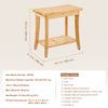 VEVOR Bamboo Shower Bench, 19.1 x 11.3 x 18.3 in, Waterproof Shower Stool Chair with Storage Shelf, 330lbs Load Capacity Spa Bath Seat Organizer, for Adults Seniors Women Elderly Indoor Outdoor