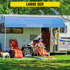 VEVOR RV Awning 15\' Camper Awning Fabric, Trailer Awning Canopy Patio Camping Car Awning, Durable 15oz Vinyl Roller Tube for RV, Van, SUV, Patio Awning Replacement Ocean Blue Fade
