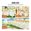 VEVOR Stretch Spandex Folding Chair Covers, Universal Fitted Chair Cover, Removable Washable Protective Slipcovers, for Wedding, Holiday, Banquet, Party, Celebration, Dining (100PCS Beige)