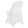VEVOR Stretch Spandex Folding Chair Covers, Universal Fitted Chair Cover, Removable Washable Protective Slipcovers, for Wedding, Holiday, Banquet, Party, Celebration, Dining (12PCS White)